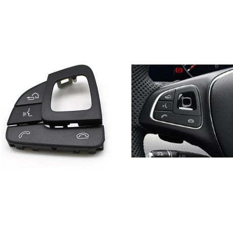 Mercedes-Benz E-Class W213 Multifunction steering wheel buttons replacement (2016 - 2023) Mercedes > Replacement Trims Euro Premium Parts Black Left - Model B