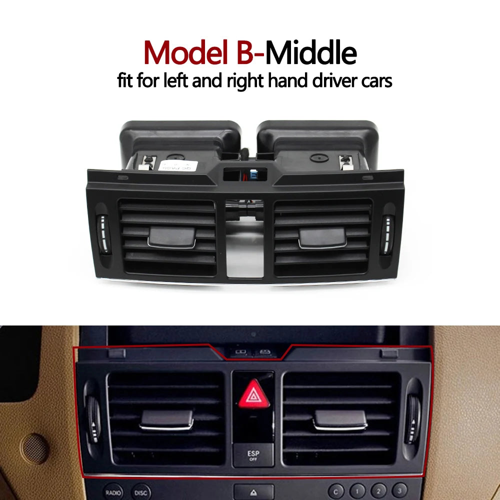 Replacement Air Vents For Mercedes C-Class W204 - 2007 to 2014 Euro Premium Parts Middle Air Vent - Model B (LHD & RHD Cars)