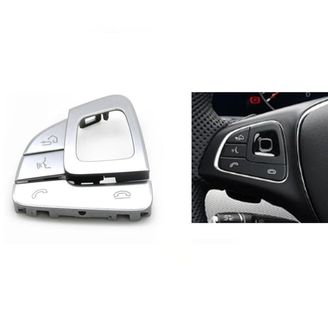 Mercedes-Benz E-Class W213 Multifunction steering wheel buttons replacement (2016 - 2023) Mercedes > Replacement Trims Euro Premium Parts Matte Chrome Left - Model B