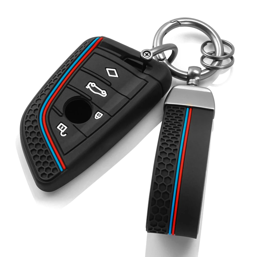 Silicone BMW Key Case & Key Chain – Soft Protective Key Fob Cover