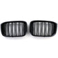 BMW X4 G02 black front grilles set (2018 to 2022)