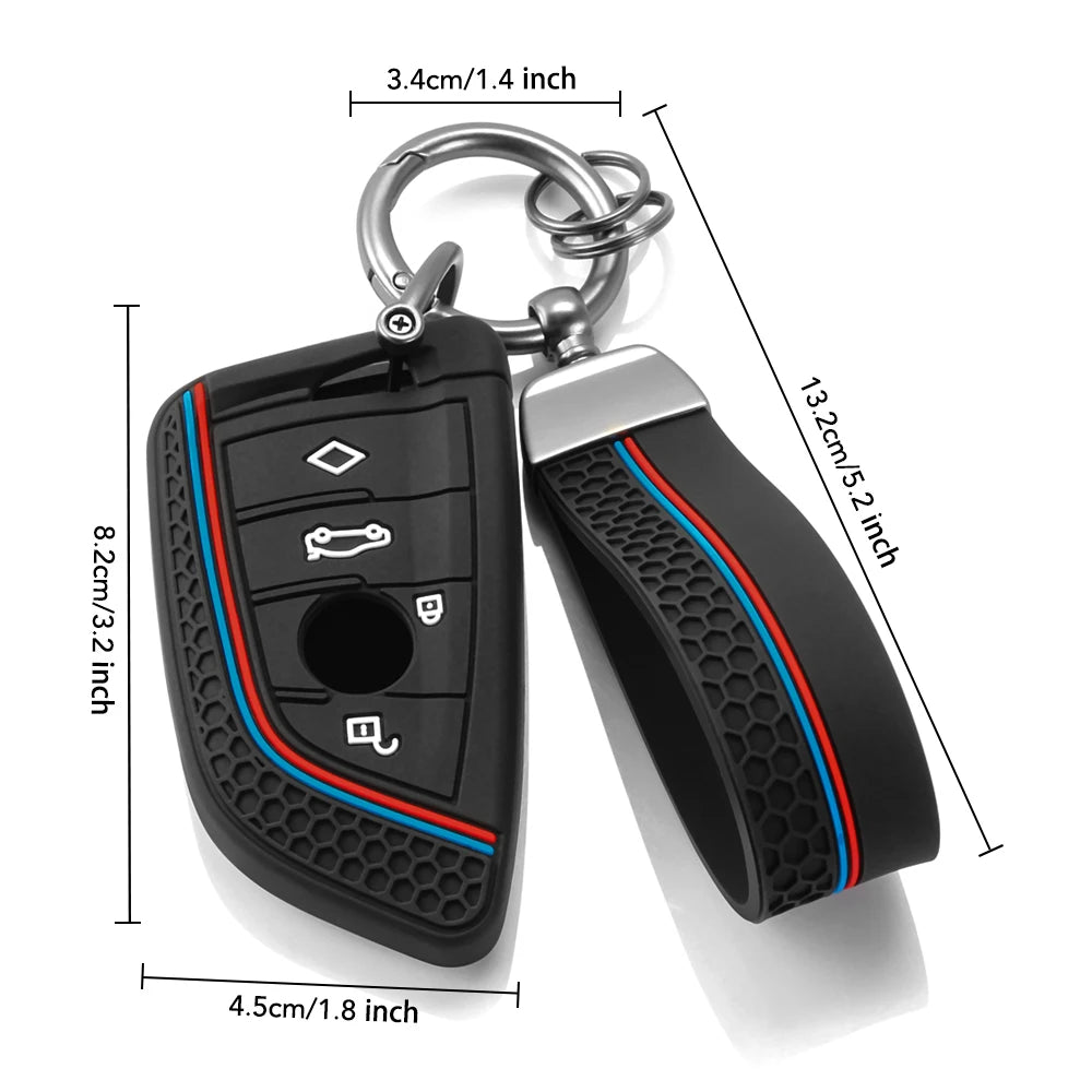Silicone BMW Key Case & Key Chain – Soft Protective Key Fob Cover