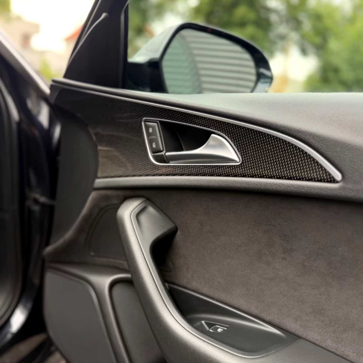Versnellingspookknopbekleding van koolstofvezel voor Audi A4, S4 en RS4 B9 (2016 tot en met 2023)