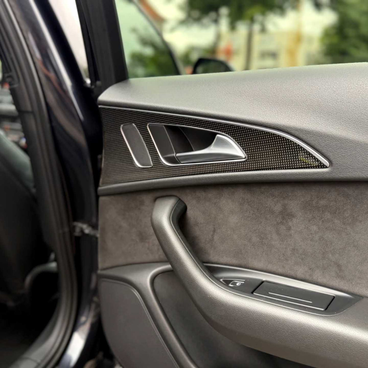 Versnellingspookknopbekleding van koolstofvezel voor Audi A4, S4 en RS4 B9 (2016 tot en met 2023)
