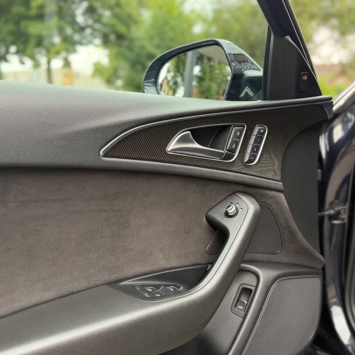 Versnellingspookknopbekleding van koolstofvezel voor Audi A4, S4 en RS4 B9 (2016 tot en met 2023)