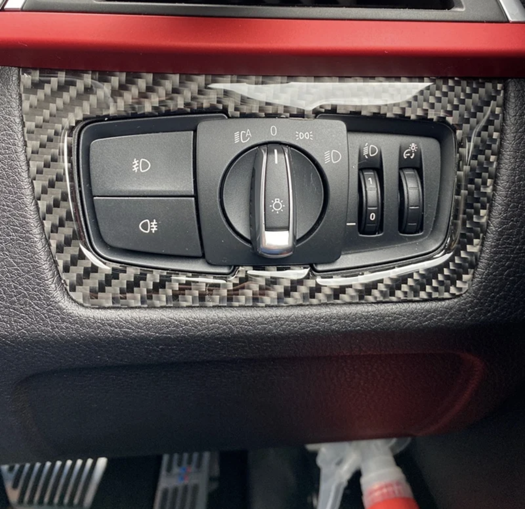 BMW 4 Series F32 M4 F82 Carbon Fiber Interior Trims Carbon replica Headlights control unit