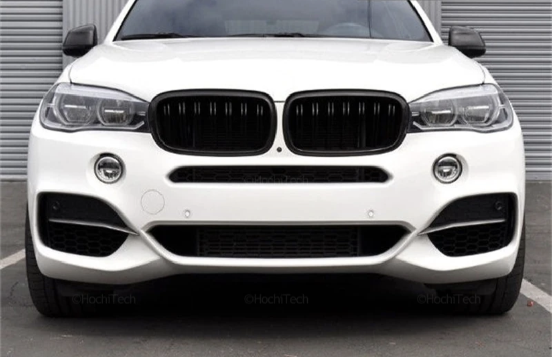 BMW X6 F16 Dual-Slat Gloss Black Front Kidney Grilles (2014 to 2018) BMW Euro Premium Parts