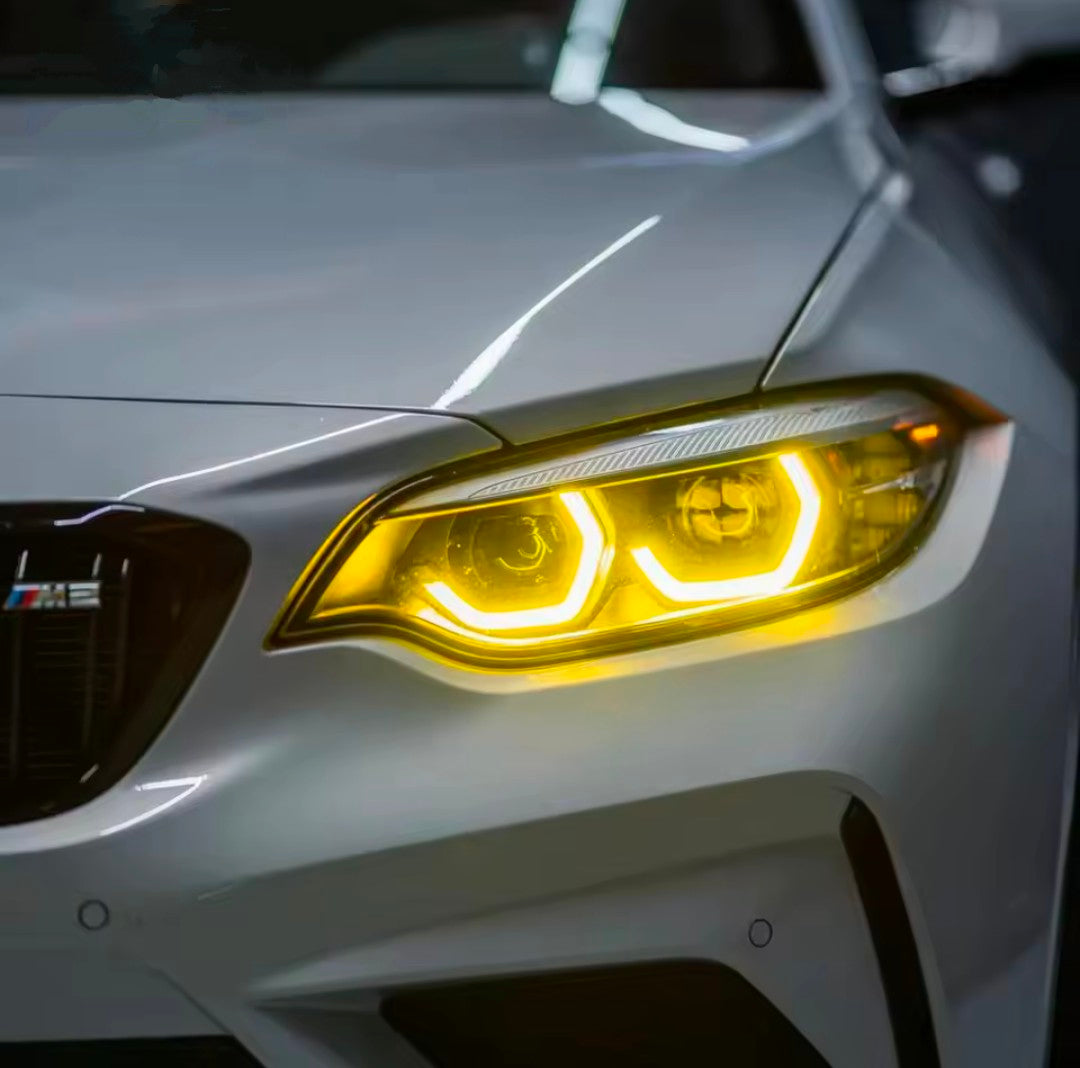 LED Yellow CSL-Style DRL Angel Eyes Modules for BMW 4 Series F32 / M4 F82 (2013–2017) Euro Premium Parts