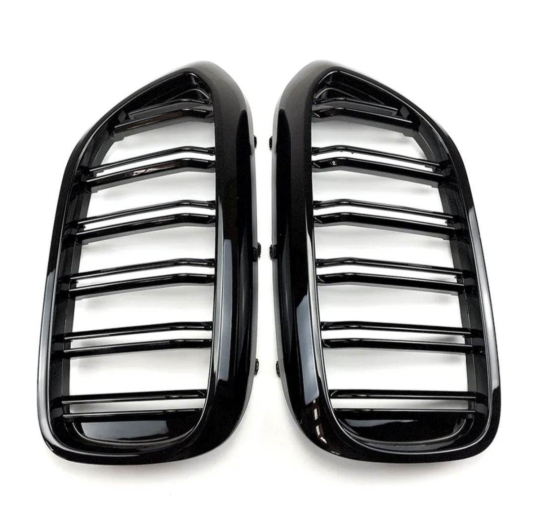 Black Front Kidney Grilles M5 Competition-look for BMW 5 Series G30 (2018 to 2022) BMW Euro Premium Parts
