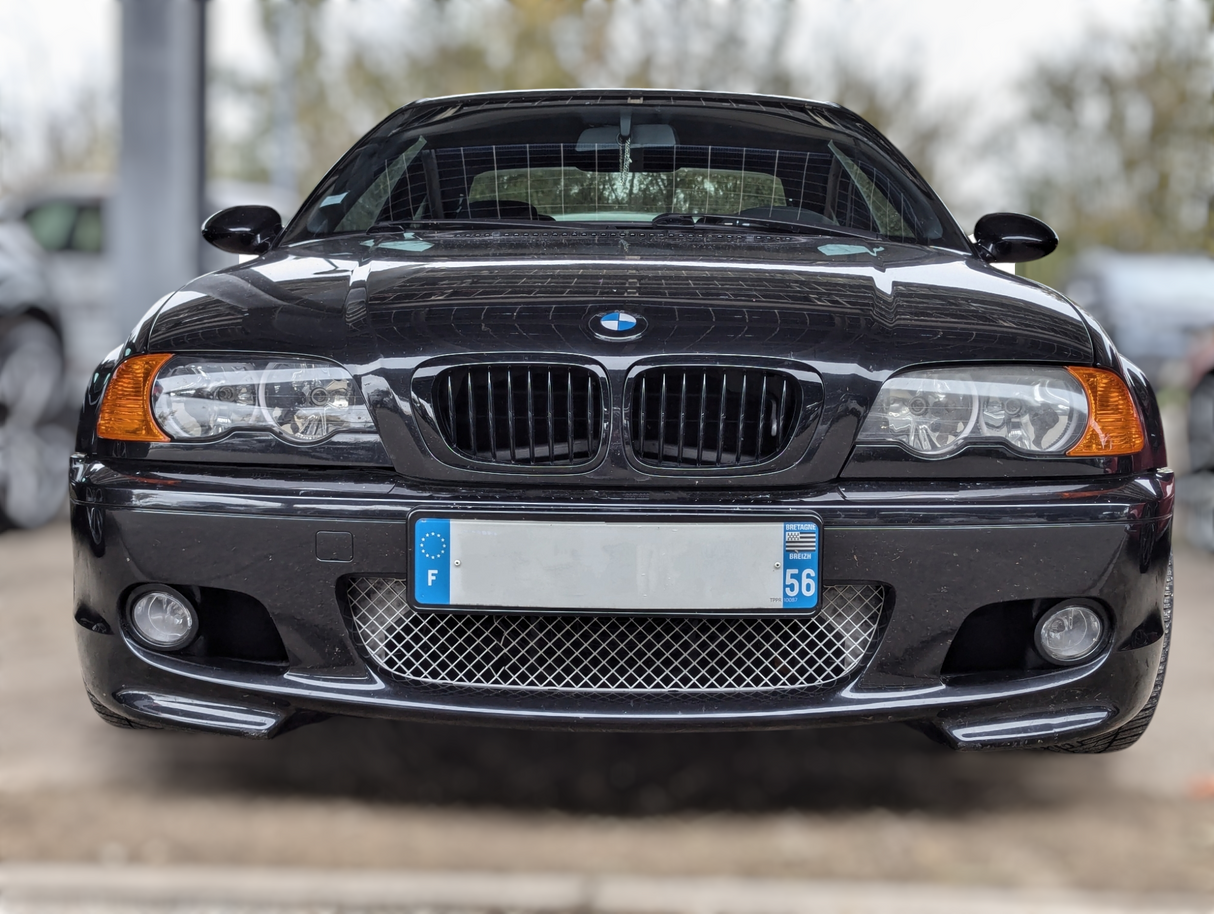 Black Front Kidney Grilles for BMW 3 Series and M3 E46 (1997 to 2005) BMW Euro Premium Parts