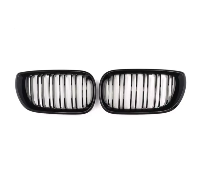Black Front Kidney Grilles for BMW 3 Series and M3 E46 (1997 to 2005) BMW Euro Premium Parts Pre-facelift (1998 to 2001) Sedan and Touring Double slats