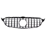 Black Front Panamericana AMG GTR grille for Mercedes C-Class W205 (2014 to 2018) Mercedes-Benz Euro Premium Parts