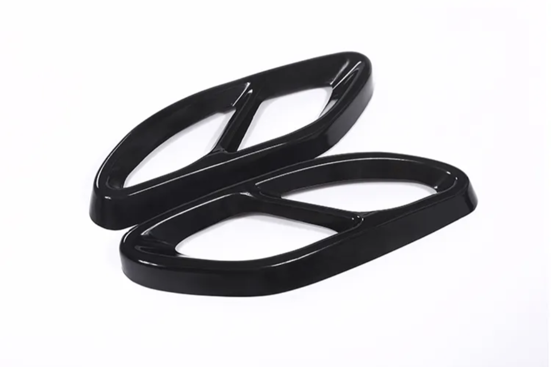 Black Performance exhaust tips for Mercedes-Benz A B C E Class CLS GLE GLC - 2015 to 2022 Mercedes-Benz Euro Premium Parts