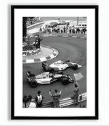 Black & White Formula 1 Monaco vintage car poster | Wall Art for your interior decoration Wall posters Euro Premium Parts