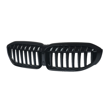 Black front kidney grilles M3 Competition-look for BMW 3 Series G20 (2019 to 2022) BMW Euro Premium Parts Pre-facelift (2019 to 2022) Single slat grille