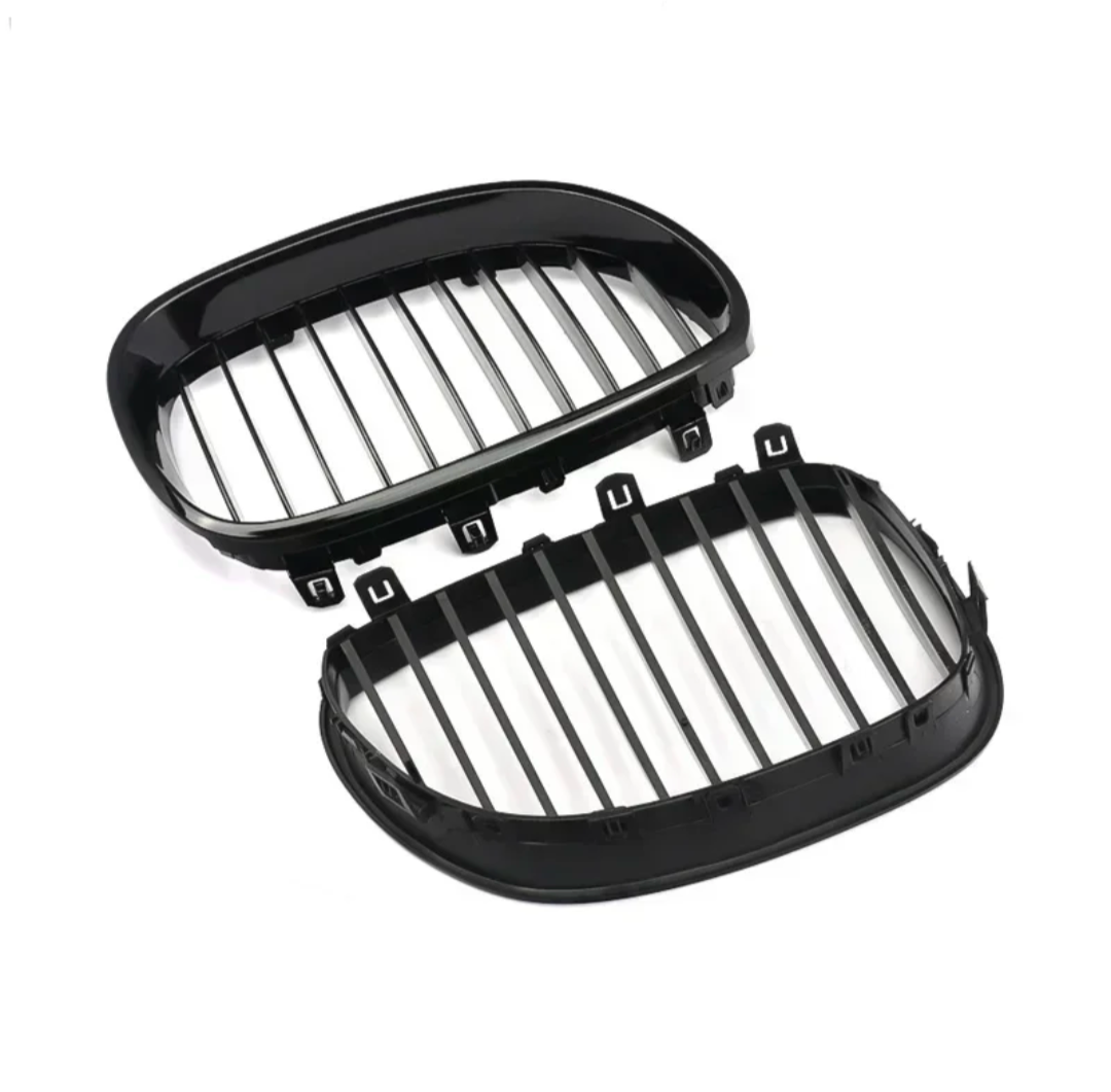 Black front kidney grilles M5 Competition-look for BMW 5 Series E60 (2003 to 2010) BMW Euro Premium Parts
