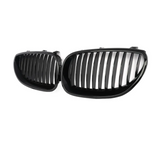 Black front kidney grilles M5 Competition-look for BMW 5 Series E60 (2003 to 2010) BMW Euro Premium Parts Single slat