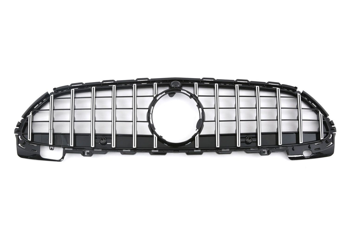 Black Front Panamericana AMG GTR grille for Mercedes C-Class W206 S206 (2021 to 2026) Mercedes > Grilles Euro Premium Parts Chrome With AMG Package