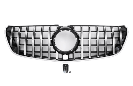 Black Front Panamericana GTR grille for Mercedes V-Class W447 (2014 to 2022) Mercedes > Grilles Euro Premium Parts Chrome With AMG Package Pre-Facelift (2014-2019)