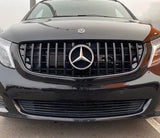 Black Front Panamericana GTR grille for Mercedes V-Class W447 (2014 to 2022) Mercedes > Grilles Euro Premium Parts