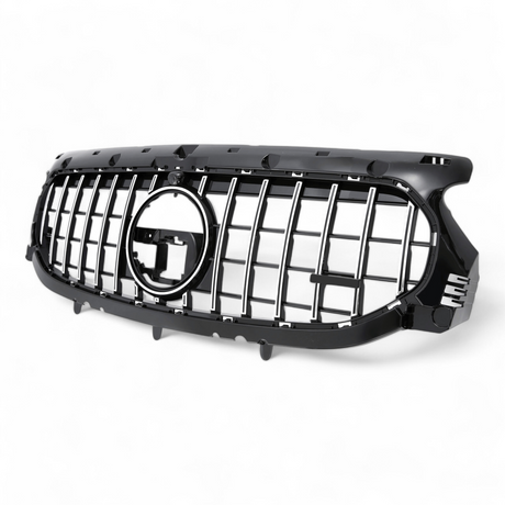 Black Front Panamericana Look Grille for Mercedes GLA H247 (2020 to 2026) Mercedes > Grilles Euro Premium Parts Chrome Without AMG Package Pre-Facelift ('20 to '22)