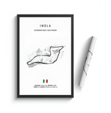 Car poster track of Imola, Italy | Wall art for your interior decoration Euro Premium Parts
