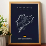 Car poster track of the Nurburgring Nordschleife | Wall art for your interior decoration Euro Premium Parts