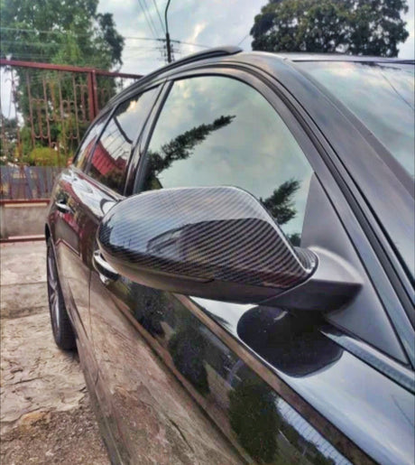 Carbon look mirror caps for Audi A6 C7 (2010 to 2018) Audi Euro Premium Parts