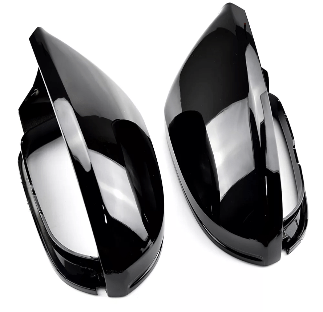 Glossy black mirror caps for Audi A6 S6 C7 (2011 to 2018)