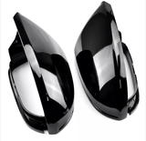 Glossy black mirror caps for Audi A6 S6 C7 (2011 to 2018)
