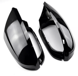 Glossy black mirror caps for Audi A6 S6 C7 (2011 to 2018)