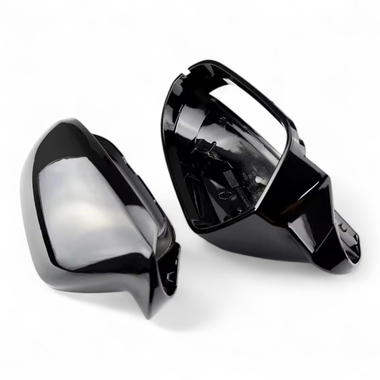 Glossy black mirror caps for Audi A6 S6 C7 (2011 to 2018)