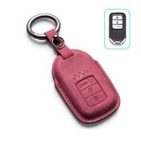 Alcantara Honda Key Case and Key Chain – Protective Key Fob Cover Civic Jazz Fit Odyssey Accord CR-V HR-V