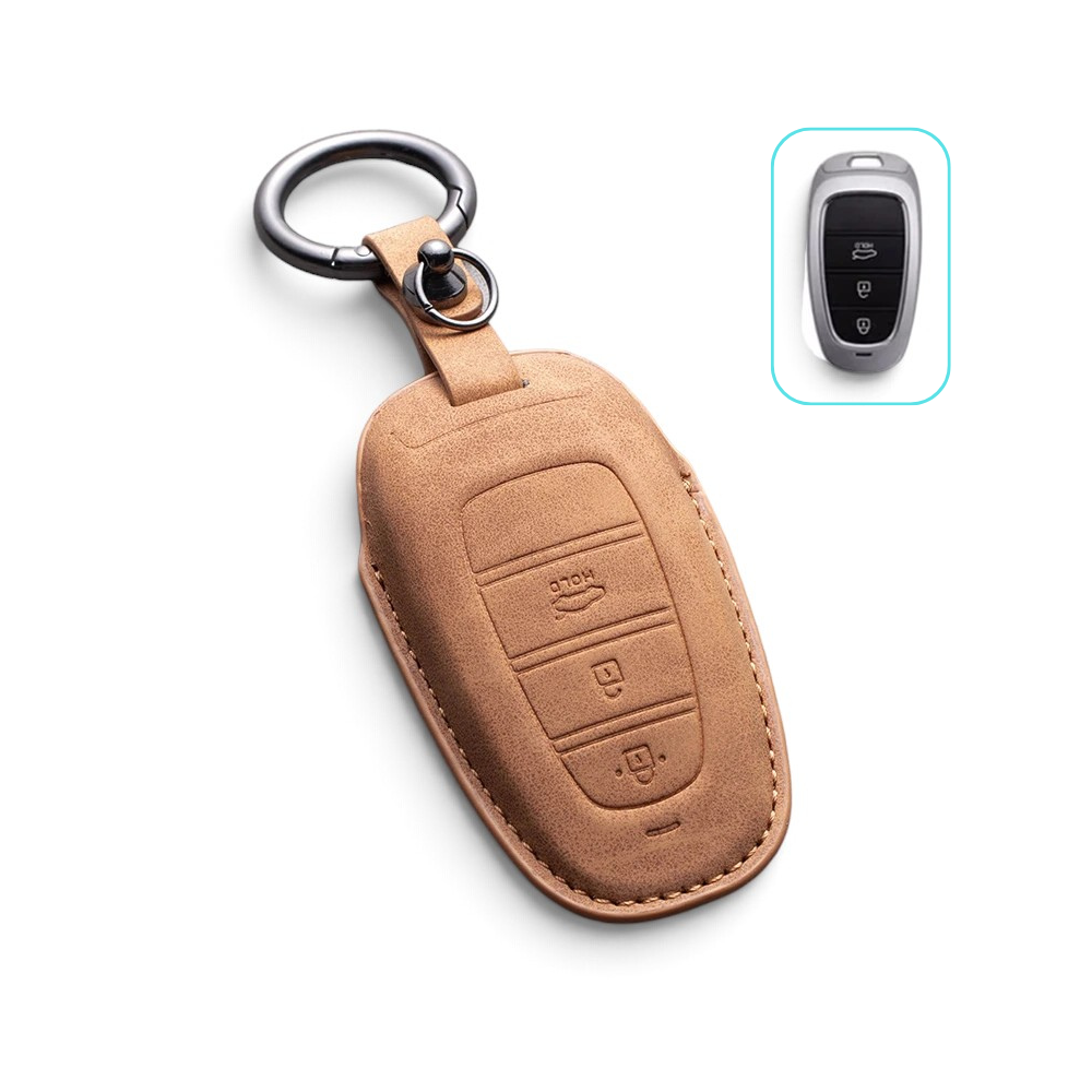 Alcantara Hyundai Key Case and Key Chain – Protective Key Fob Cover