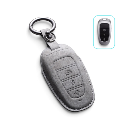 Alcantara Hyundai Key Case and Key Chain – Protective Key Fob Cover