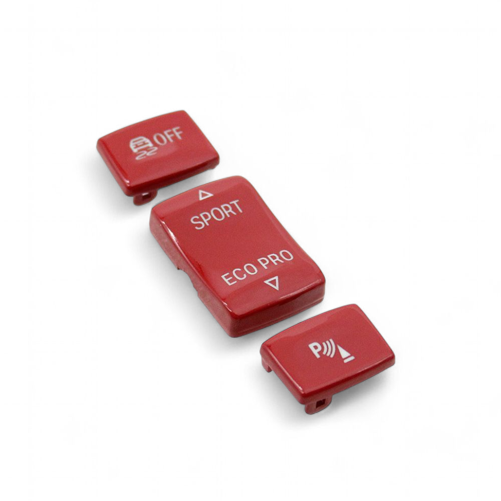 Driving Mode and Parking Sensors Performance Red Blue Black Buttons for BMW 2 Series F22/M2 F87 - 2013 to 2021 Euro Premium Parts Red