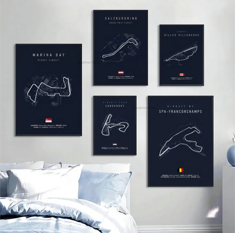F1 car poster track of Catalunya, Barcelona | Wall art for your interior decoration Euro Premium Parts