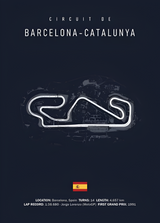F1 car poster track of Catalunya, Barcelona | Wall art for your interior decoration Euro Premium Parts