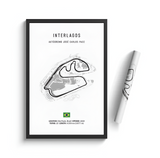 F1 car poster track of Interlagos, Brazil | Wall art for your interior decoration Euro Premium Parts
