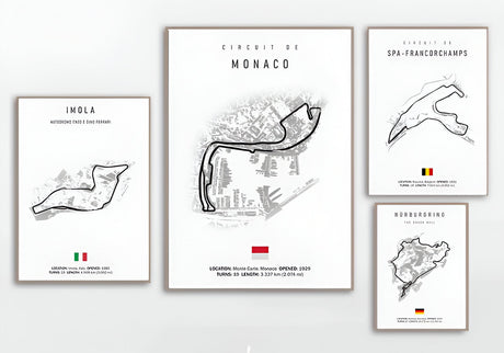 F1 car poster track of Yas Marina | Wall art for your interior decoration Euro Premium Parts