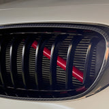 V-Brace Trim Vinyl Covers Front Grille Blue Red Yellow Green White Orange for BMW F, E and G-Series 2 / 3 / 4 / 5 / 6 / 7 F22 F30 F32 G20 G30 F10 F13 F01 BMW Euro Premium Parts Red BMW 2 Series F22 (2014-2019)