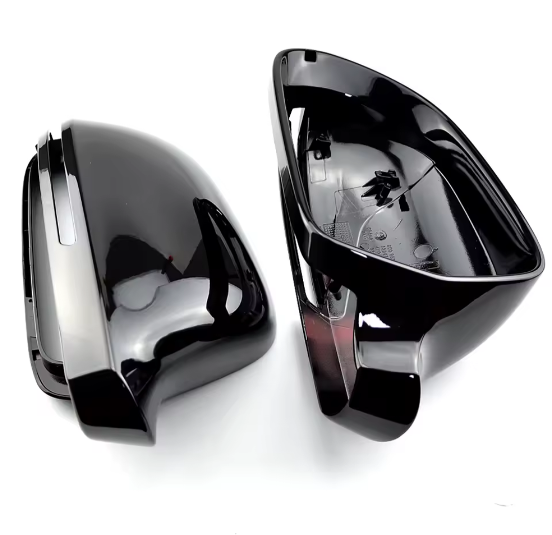 Glossy black mirror caps for Audi A4 B8 and B8.5 (2007 to 2016) Audi Euro Premium Parts