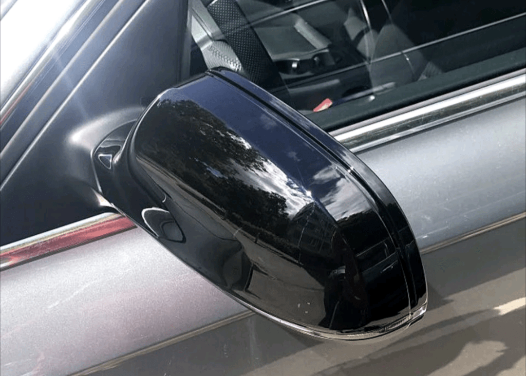 Glossy black mirror caps for Audi A6 C6 (2008 to 2010) Audi Euro Premium Parts