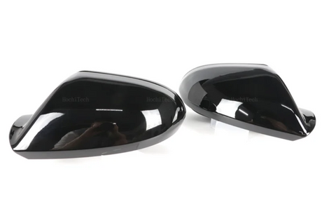 Glossy black mirror caps for Audi A6 C7 (2010 to 2018) Audi Euro Premium Parts