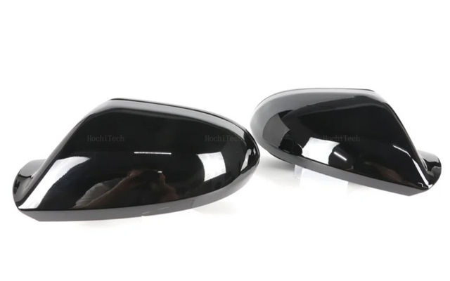 Glossy black mirror caps for Audi A6 C7 (2010 to 2018) Audi Euro Premium Parts