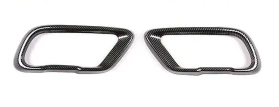 Glossy black sport exhaust tailpipes for BMW X5 G05 - 2018 to 2023 BMW Euro Premium Parts Carbon look