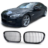 BMW 7 Series F01 F02 Glossy Black Front Grilles (2009 to 2015)