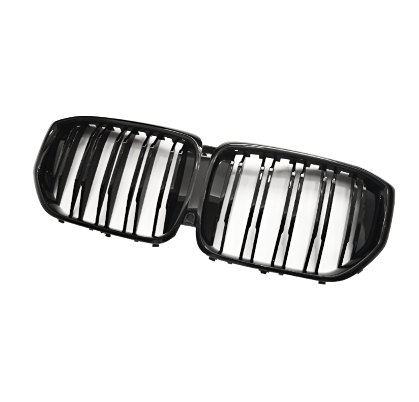 BMW X6 G06 Gloss Black Front Grilles Set (2019 to 2026) BMW Euro Premium Parts Double slat LCI Facelift (2023-2026)