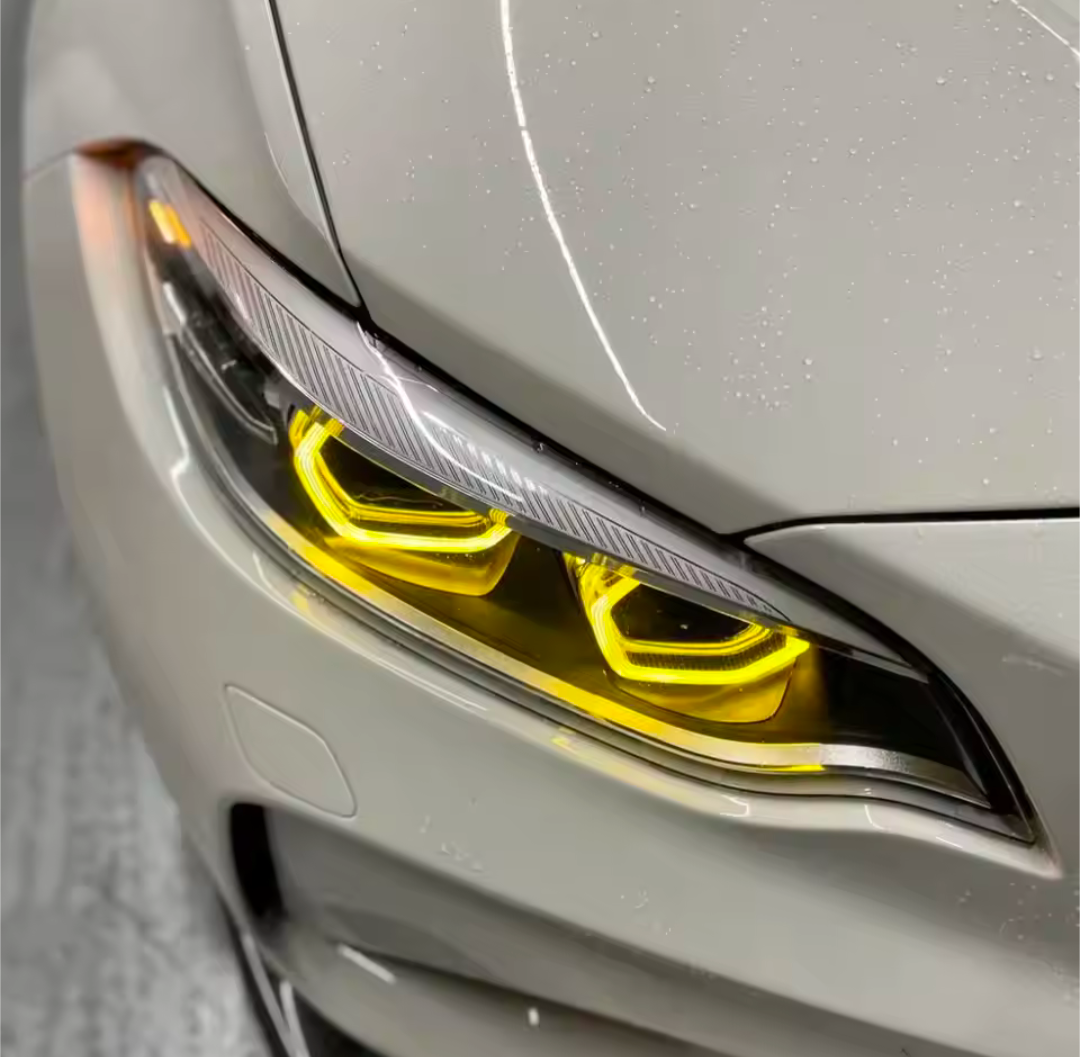 LED Yellow CSL-Style DRL Angel Eyes Modules for BMW 2 Series F22 / M2 F87 (2014–2021) Euro Premium Parts