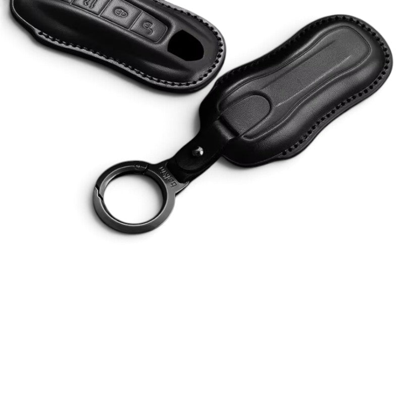 Leather Porsche Key Case – Protective Key Fob Cover For Porsche Cayenne Panamera Macan 911 Cayman Boxster
